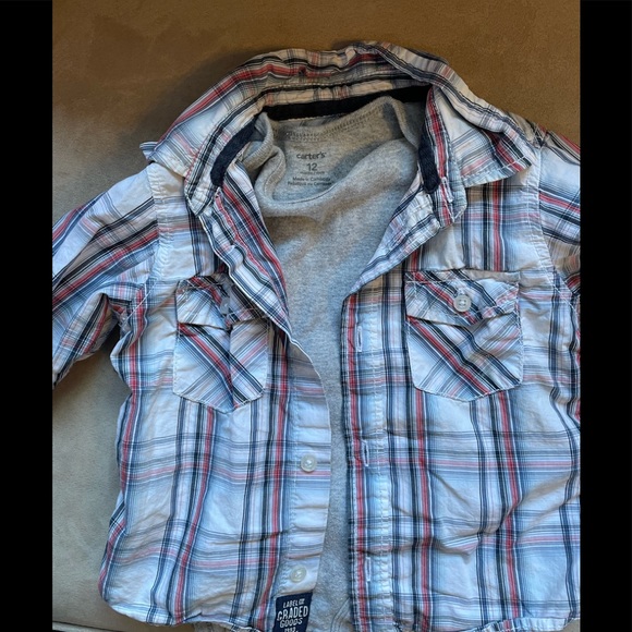 🌾 2 plaid button-ups + bonus - Picture 5 of 8